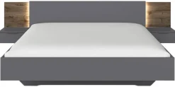 Bettanlage Marbella grau B/H/T: ca. 266x83x208 cm Liegefläche B/L: ca. 180x200 cm