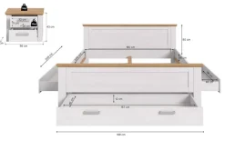 Bettanlage VERONA Sibiu Lärche Nachbildung Eiche Artisan Nachbildung