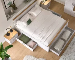Bettanlage VERONA Sibiu Lärche Nachbildung Eiche Artisan Nachbildung