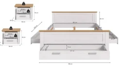 Bettanlage VERONA Sibiu Lärche Nachbildung Eiche Artisan Nachbildung