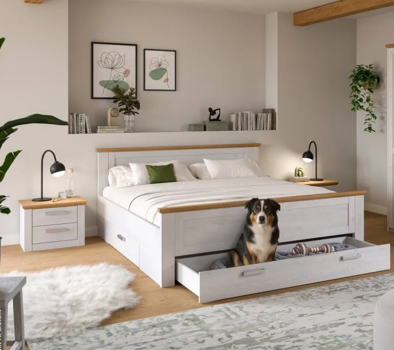Bettanlage VERONA Sibiu Lärche Nachbildung Eiche Artisan Nachbildung