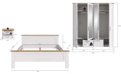 Bettanlage VERONA Sibiu Lärche Nachbildung Eiche Artisan Nachbildung