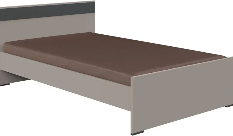 Bett Bahamas Sahara grau Liegefläche B/L: ca. 140x200 cm