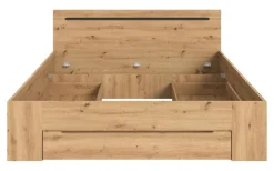 Bett CANU basaltgrau Artisan Nachbildung