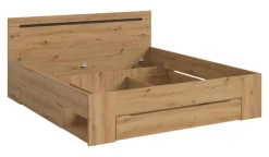 Bett CANU basaltgrau Artisan Nachbildung