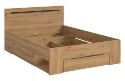 Bett CANU basaltgrau Artisan Nachbildung