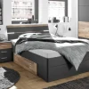 Bett Mars Graphit Montana Oak Nachbildung Liegefläche B/L: ca. 140x200 cm