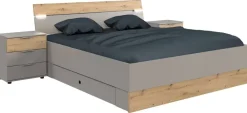 Bettschubkästen Paderborn Sahara grau B/H/T: ca. 141x20x61 cm