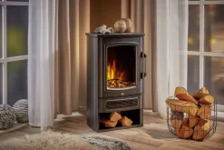 BHP Elektrischer-Kamin BG00595 schwarz Kunststoff Metall B/H/T: ca. 45x74x32 cm