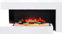 BHP Elektrischer-Kamin BG00678 weiß MDF Metall B/H/T: ca. 120x64x27 cm