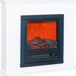 BHP Elektrischer-Kamin B992260 weiß Spanplatte Metall B/H/T: ca. 70x71x19 cm ca. 1150 W