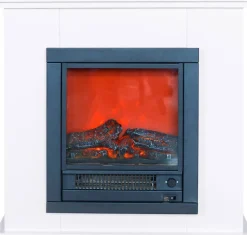 BHP Elektrischer-Kamin B992260 weiß Spanplatte Metall B/H/T: ca. 70x71x19 cm ca. 1150 W