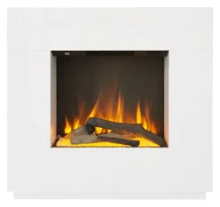 BHP Elektrischer-Kamin ESPEN BG00752 weiß MDF B/H/T: ca. 80x76x26 cm ca. 1500 W