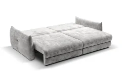 Big Sofa Delphine silber Microfaser B/H/T: ca. 246x74x119 cm