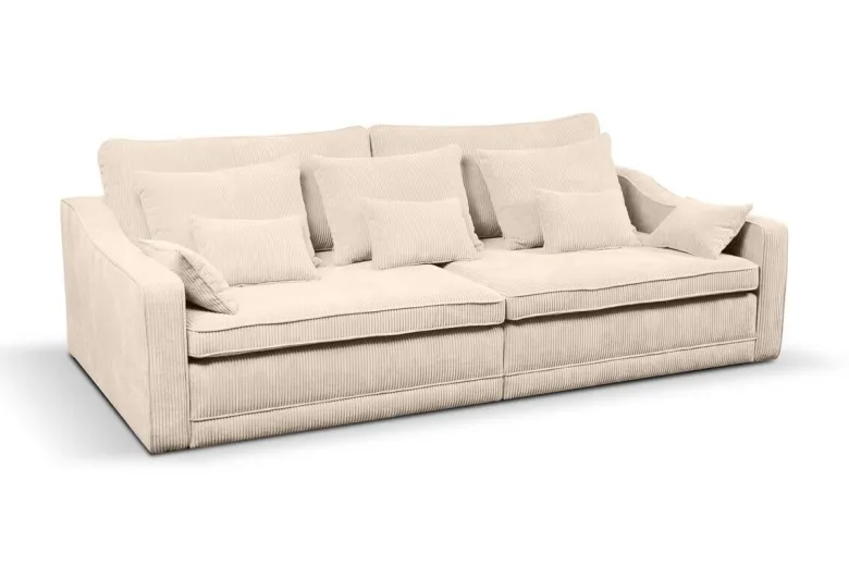 Big Sofa Evora creme Microfaser B/H/T: ca. 276x71x137 cm