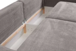 Big Sofa Evora grau Microfaser B/H/T: ca. 276x71x137 cm