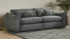 Big Sofa Glenn grau Microfaser B/H/T: ca. 259x87x124 cm