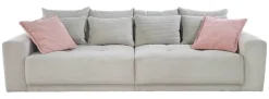 Big Sofa Greige Microfaser B/H/T: ca. 298x80x135 cm