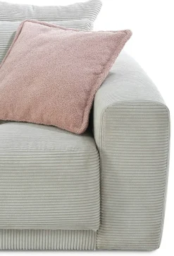 Big Sofa Greige Microfaser B/H/T: ca. 298x80x135 cm