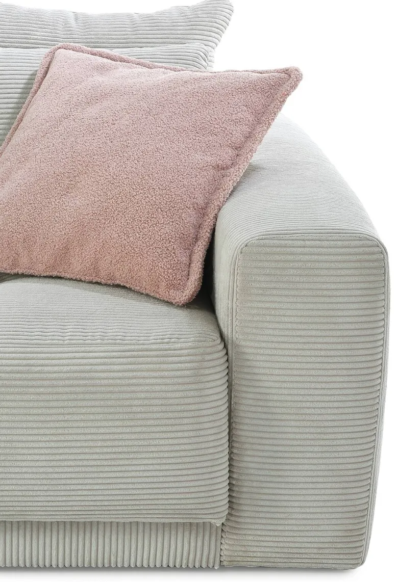 Big Sofa Greige Microfaser B/H/T: ca. 298x80x135 cm