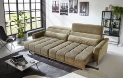 Big Sofa Logan grün Microfaser B/H/T: ca. 280x108x118 cm