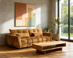 Big Sofa Moma honig Microfaser B/H/T: ca. 250x97x120 cm