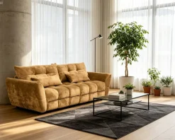 Big Sofa Moma honig Microfaser B/H/T: ca. 250x97x120 cm