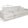 Big Sofa Tema graubraun Microfaser B/H/T: ca. 278x89x116 cm