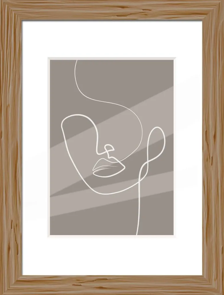 Bilderrahmen natur Holz B/L: ca. 21x29,7 cm