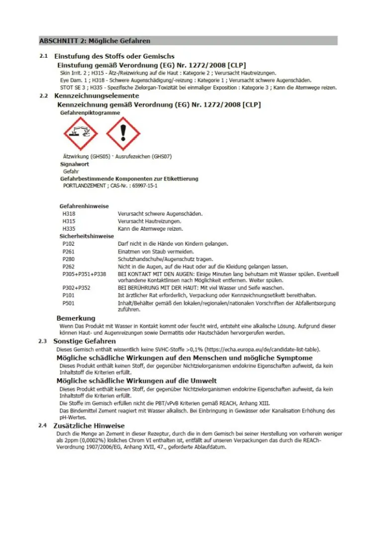 Blitzzement ca. 1 kg