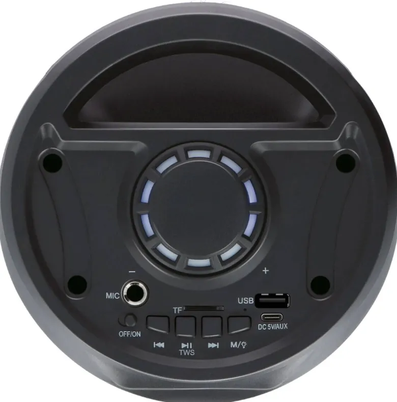 Bluetooth-Lautsprecher schwarz B/H/L: ca. 18,9x41,5x19 cm