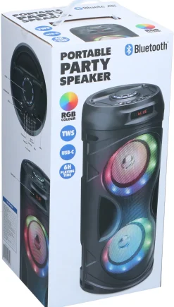 Bluetooth-Lautsprecher schwarz B/H/L: ca. 18,9x41,5x19 cm