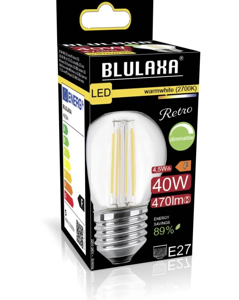 Blulaxa LED-Leuchtmittel Filamentlampe E27