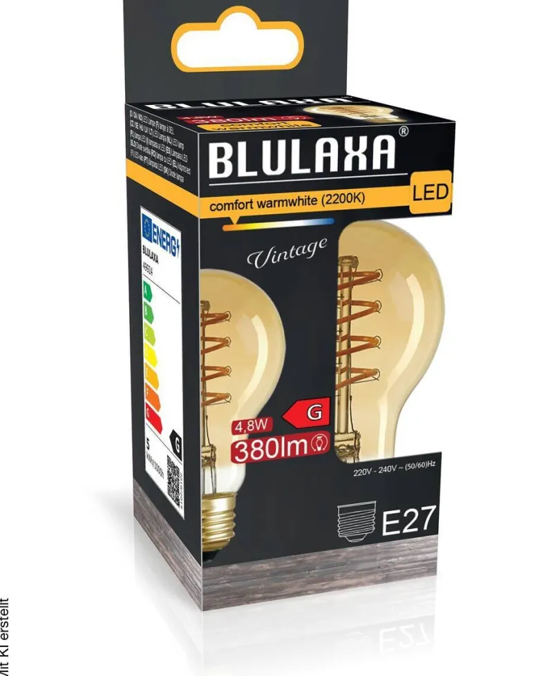 Blulaxa LED-Leuchtmittel FlexFilament Spiral Vintage 49924 E27