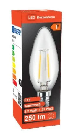 Blulaxa LED-Leuchtmittel Kerzenlampe Filamentlampe 49244 E14