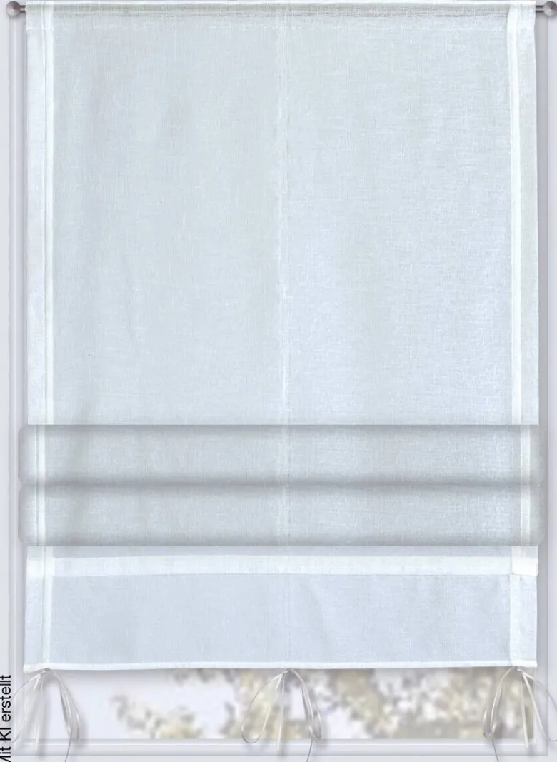 Bändchenrollo Fabienne offwhite B/L: ca. 120x140 cm