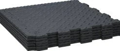 Bodenmatte schwarz B/H/L: ca. 40x1x40 cm 6 tlg.