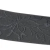 Borte Blumen anthrazit silber B/L: ca. 13x500 cm