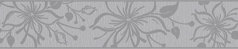 Borte Blumenranke grau B/L: ca. 13x500 cm