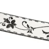 Borte Floral schwarz weiß B/L: ca. 5,3x500 cm