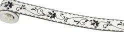 Borte Floral schwarz weiß B/L: ca. 5,3x500 cm