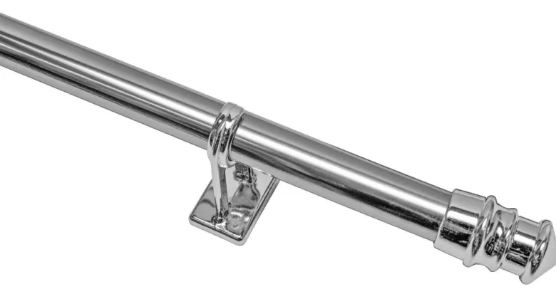 Boviva Bistrostange Madrid Chrom Metall D: ca. 1 cm ausziehbar von ca. 75 bis 125 cm 1.0 Läufe