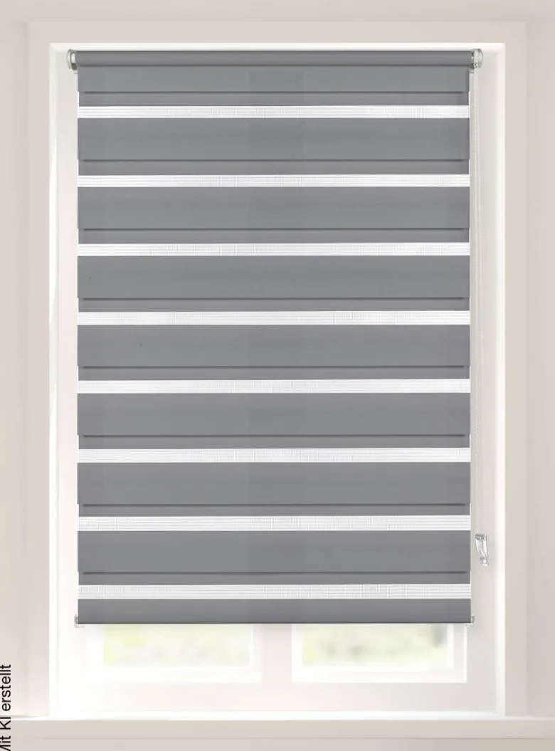 Boviva Doppelrollo anthrazit B/L: ca. 62x200 cm