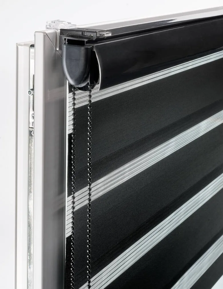 Boviva Doppelrollo mit Blende Black schwarz B/L: ca. 100x160 cm