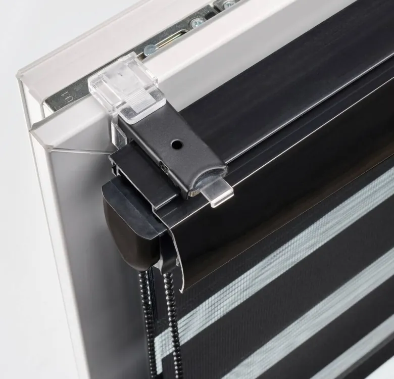 Boviva Doppelrollo mit Blende Black schwarz B/L: ca. 100x160 cm
