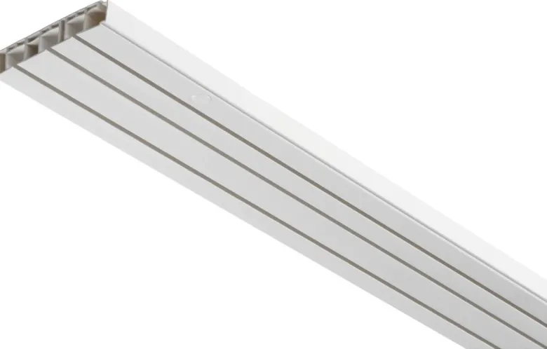 Boviva Gardinenschiene weiß Kunststoff L: ca. 150 cm 3.0 Läufe