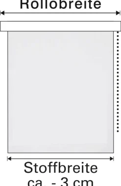 Boviva Klebe-/Klemmrollo Lino Silbergrau B/L: ca. 45x150 cm