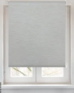 Boviva Klebe-/Klemmrollo Lino Silbergrau B/L: ca. 45x150 cm