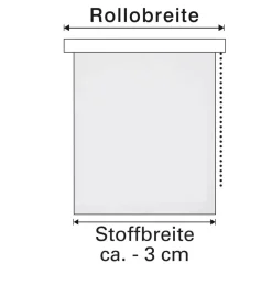 Boviva Rollo Struktur schwarz B/L: ca. 45x150 cm
