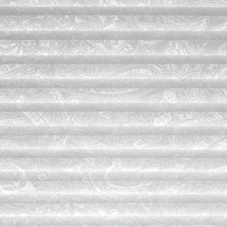 Boviva Spannplissee Paisley weiß B/L: ca. 40x130 cm